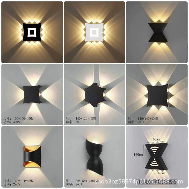 Трансграничные новые светодиодные настенные светильники на открытом воздухе креативные виллы наружные стены дворик водонепроницаемый настенный светильник простой светильник для спальни