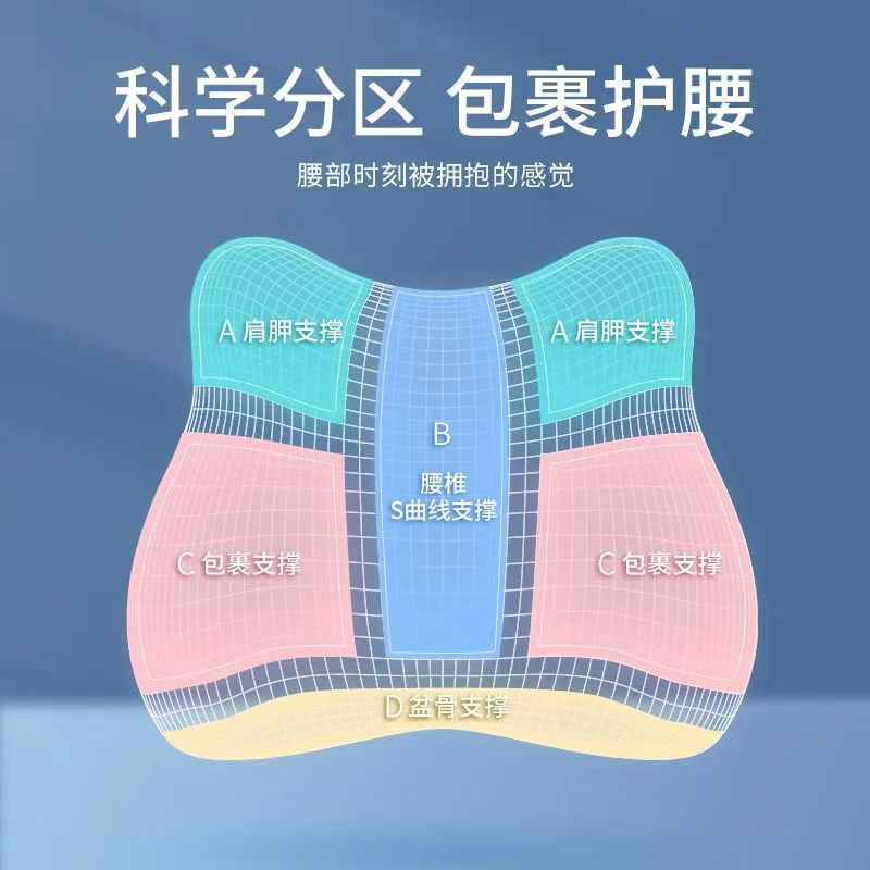 허리 사무실 허리 패드 시트 장기 좌식 허리 보호 유물 임산부 자동차 허리 패드 메모리 폼 백 패드