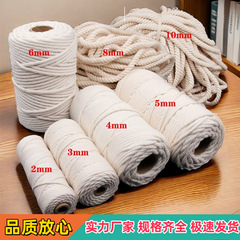 卸売りの綿の縄の手作りのdiy編みの綿の縄の装飾の縄の白い吊り札の縄のヒキガエルの糸はじゅうたんの縄のネットの縄を掛けます