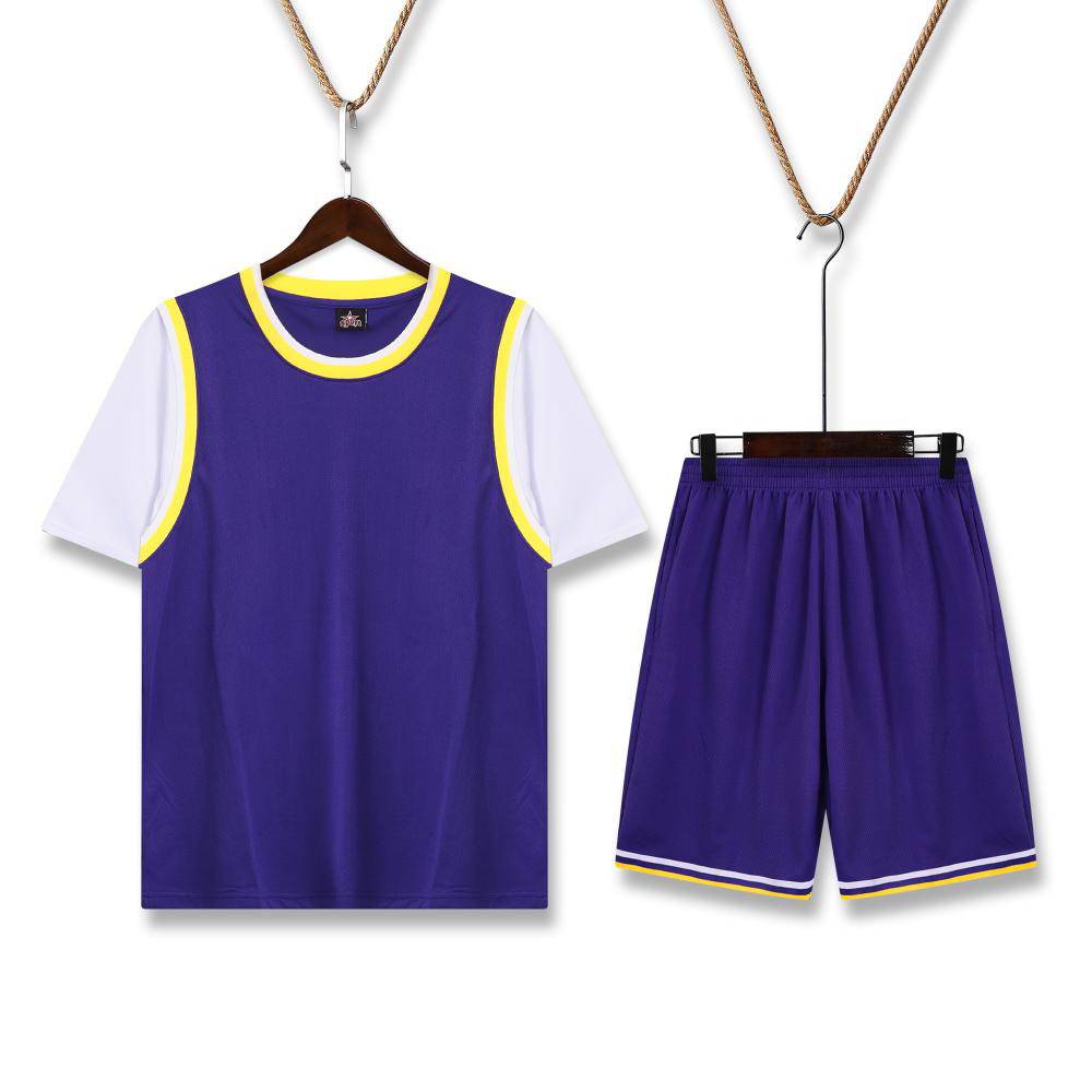 Basketball Top Customized College Youth Summer Girls Sports Light Board Fake Two-Piece Basketball Clothes Quick-Dry Basketball suit
