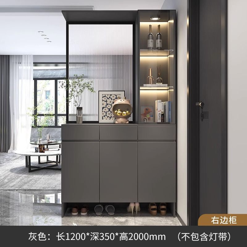 エントリーパーティションキャビネット、ワインキャビネット、モダンでシンプルな長虹ガラススクリーンキャビネット、エントランスキャビネット、シューズキャビネット、一体型リビングルーム|undefined