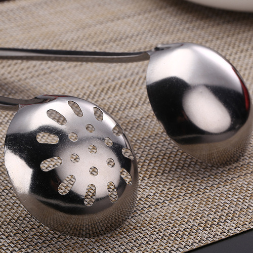 Stainless steel magnetic round head spoon two yuan shop small round spoon divided spoon restaurant soup shell naked hot pot colander