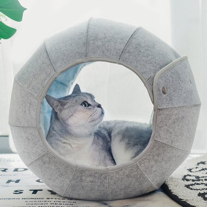 Cross-border supply New round cat tunnel cat nest Multifunctional foldable breathable cat nest Pet supplies