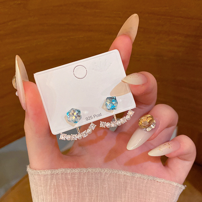 超闪锆石星星一款两戴耳环女小众设计高级感耳钉精致独特绝美耳饰|undefined
