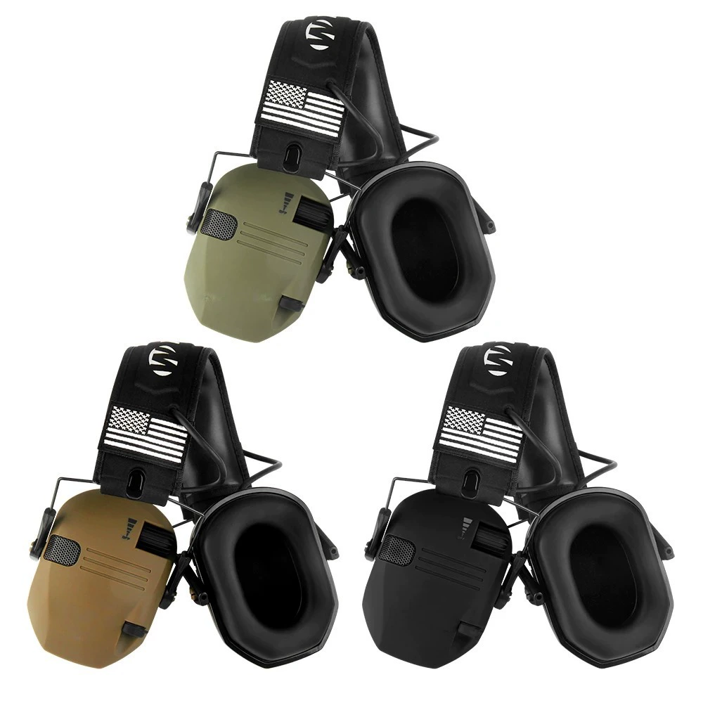 Amazon Лидер продаж Звукоизоляция и шумоподавление Стрельба Тактические защитные наушники Электронный звукосниматель Двойной микрофон Профессиональные наушники Оптовая продажа