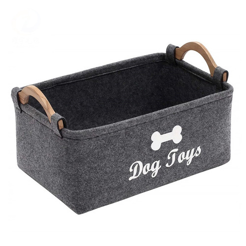 Amazon Felt Storage Basket Handheld Simple Miscellaneous Storage Basket Korean/Japanese Style Dirty Clothes Basket Desk Organization Frame Customizable