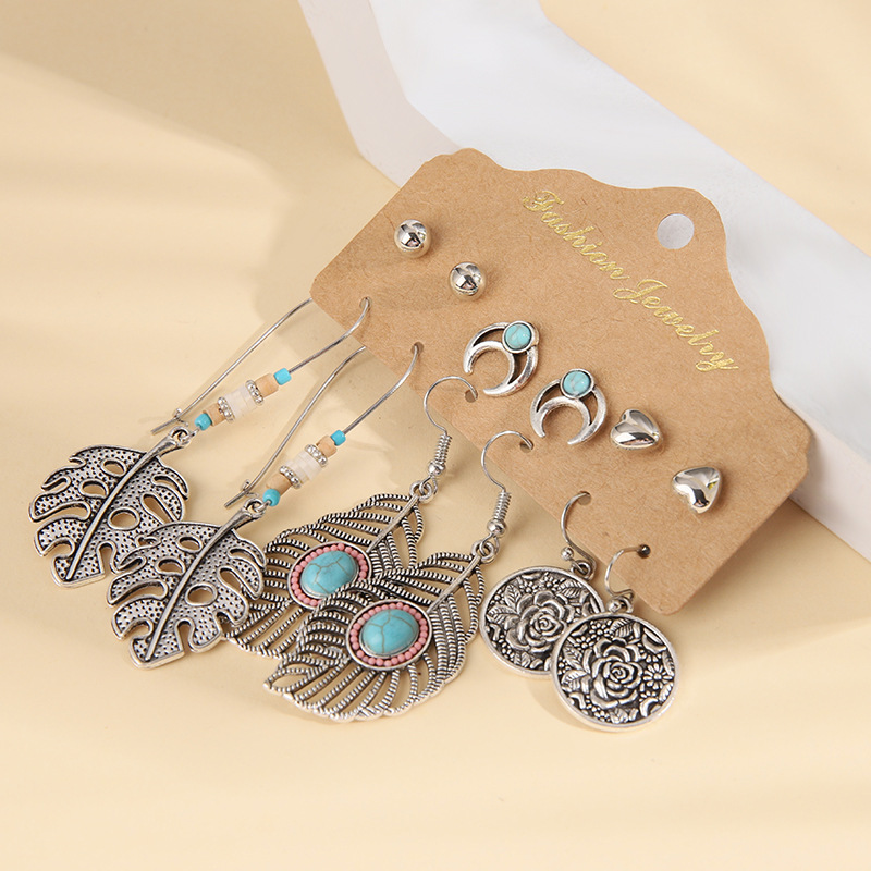 1 Set Fashion Leaves Starfish Metal Plating Womenu0027S Drop Earrings Earrings