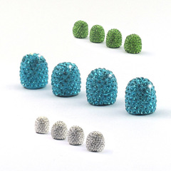 Pottery gas port cover, Diamond-studded gas port cap, Full diamond cross-border car diamond gas port cover