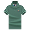 Summer cotton T-shirt, clothing, polo, with embroidery, with short sleeve