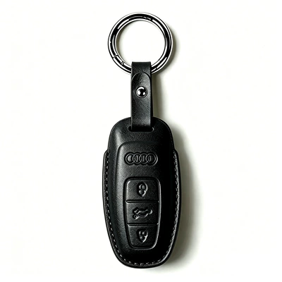 protective cover A7L men's – Car key bag - model-b-black-leather-case-p2-short-leather-buckle-key-cover