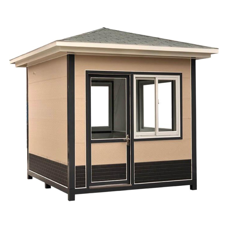 Cabina de seguridad al aire libre móvil metal tallado tablero equipo sala de estructura de acero puerta puesto de trabajo terminado cabina de seguridad