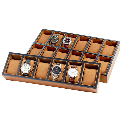 Water oak multi-position 6-12-18-30 position watch display plate, wooden tree grain watch tray, jewelry storage box