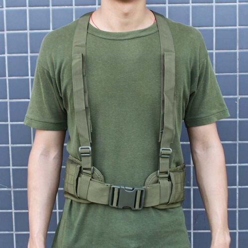 Tactical MOLEE multifunctional belt and girdle outdoor training wide belt waist protector military fan camouflage nylon back belt