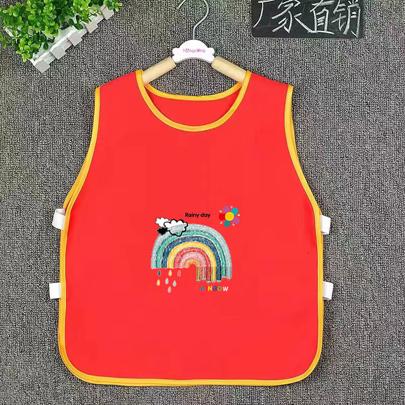 幼兒園印字坎肩兒童馬甲畫室畫畫衣兒童罩衣可印logo透氣防水圍裙