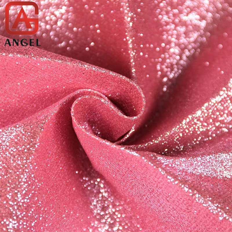 亚马逊闪粉无纺布DIY手工材料亮粉无纺布彩色散金粉图案无纺布