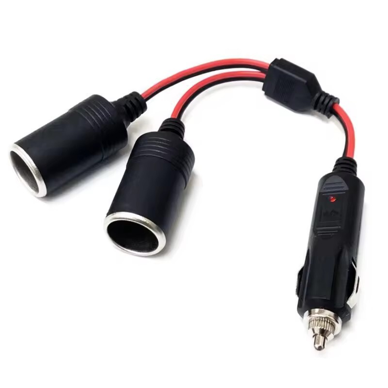 Manufacturers Production Supply 12V Car Refrigerator Power Cord Cigarette Lighter B-shaped Tail Plug for Car Refrigeration