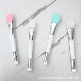 Cross-border foreign trade double-head mask brush soft hair silicone brush face soft brush spa beauty mask mud film special brush