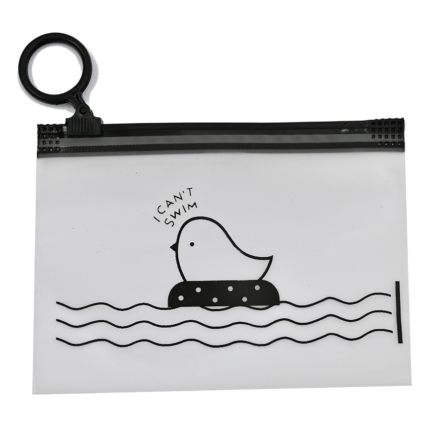 Transfronterizo creativo de dibujos animados de pollo translúcido anillo de molienda bolsa de viaje bolsa de almacenamiento portátil banda de goma ropa interior bolsa de cremallera