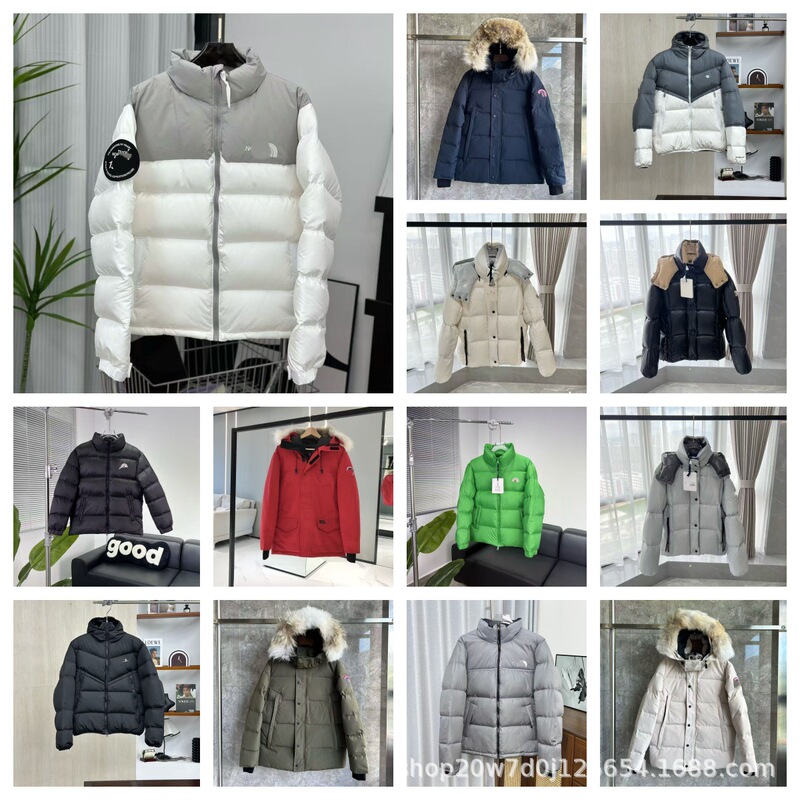 Putian 02, 03, 04 Models Large Goose down Jacket Expedition Wolf Fur Collar Unisex Couple Style Mid-Length Parka