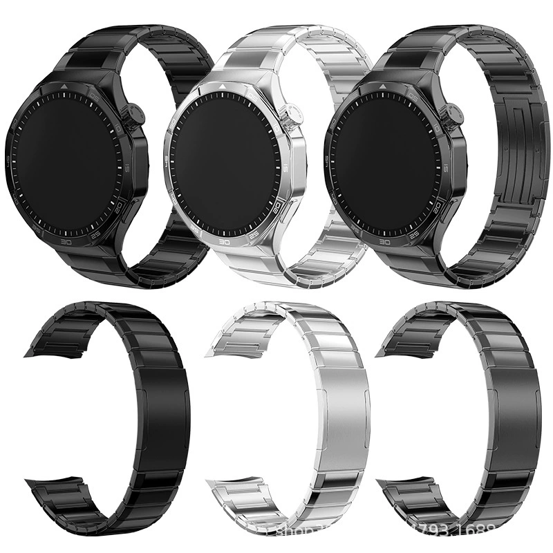 Подходит для часов Huawei GT5, ремешок для часов gt5, специальный бамбуковый встроенный изогнутый интерфейс, боковой слайд, быстросъемный титановый металлический ремешок