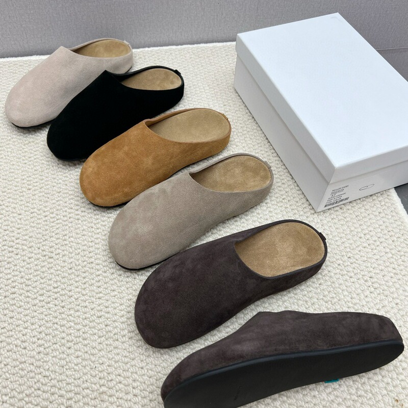 Unlabeled 2025 New Suede Mules Casual Versatile Birkenstock Shoes Thick-Soled Comfortable Lazy Toe-Toe Slippers for Women Unlabeled 2025 New Suede Mules Casual Versatile Birkenstock Shoes Thick-Soled Comfortable Lazy Toe-Toe Slippers for Women