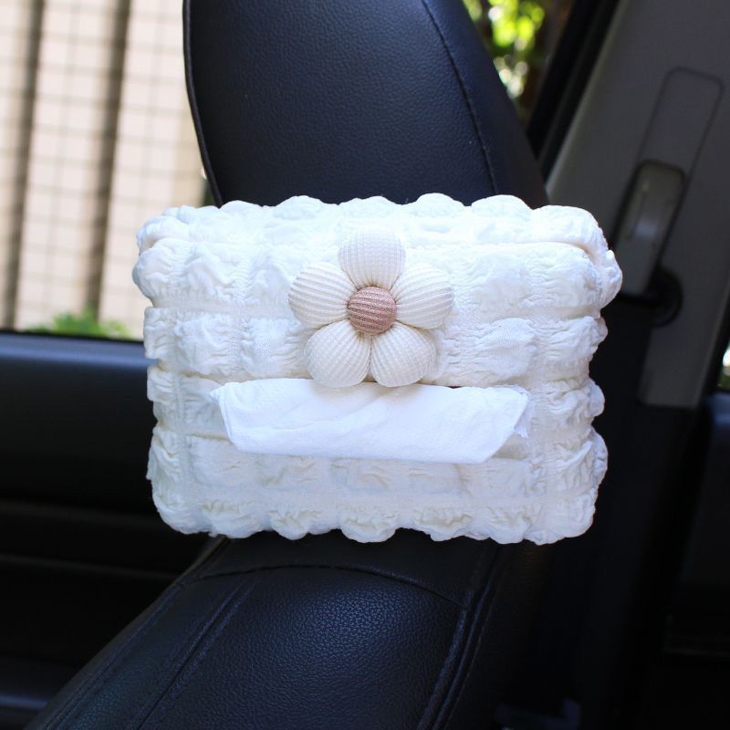 Car Tissue Box, Car Tissue Box, Armrest Box, Sun Visor, Seat Hanging, Cute and Simple Car Interior Decoration for Girls