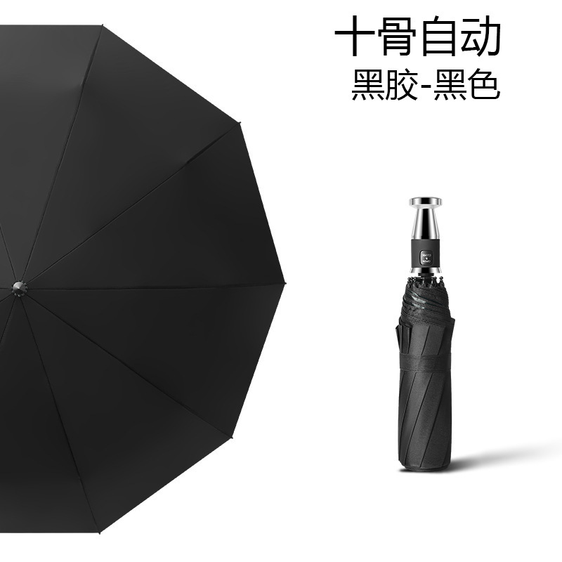 Paraguas VIP de 10 huesos vinilo - negro