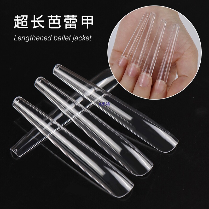 6.0 Manicure Extra Long Ladder Ballet Nails Fake Nails Display Salon Art Nails Transparent Full Wear Nail Patches