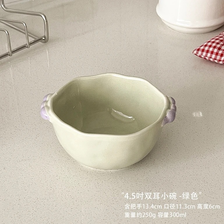 超可愛い～insガールセラミッククリーム釉下色丼寮女子家庭用食器高価値|undefined