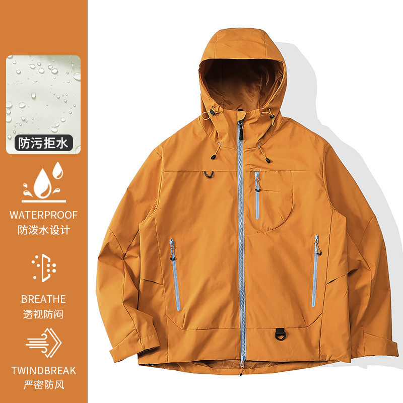 大牌冲锋衣女2025新款春秋户外三合一小个子防风防水登山服外套男|undefined