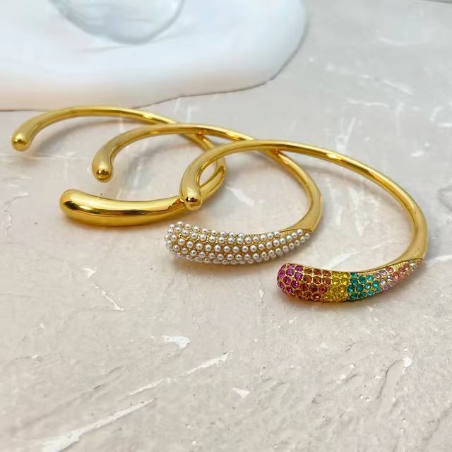 20g Weight Cuff Bracelets Jewelry Accessory Type PVD Coated 18K Gold Plated Real Gold Plated Geometric 304 Stainless Steel Retro Waterproof Non Tarnish 304 Stainless Steel Cuff Bracelets
