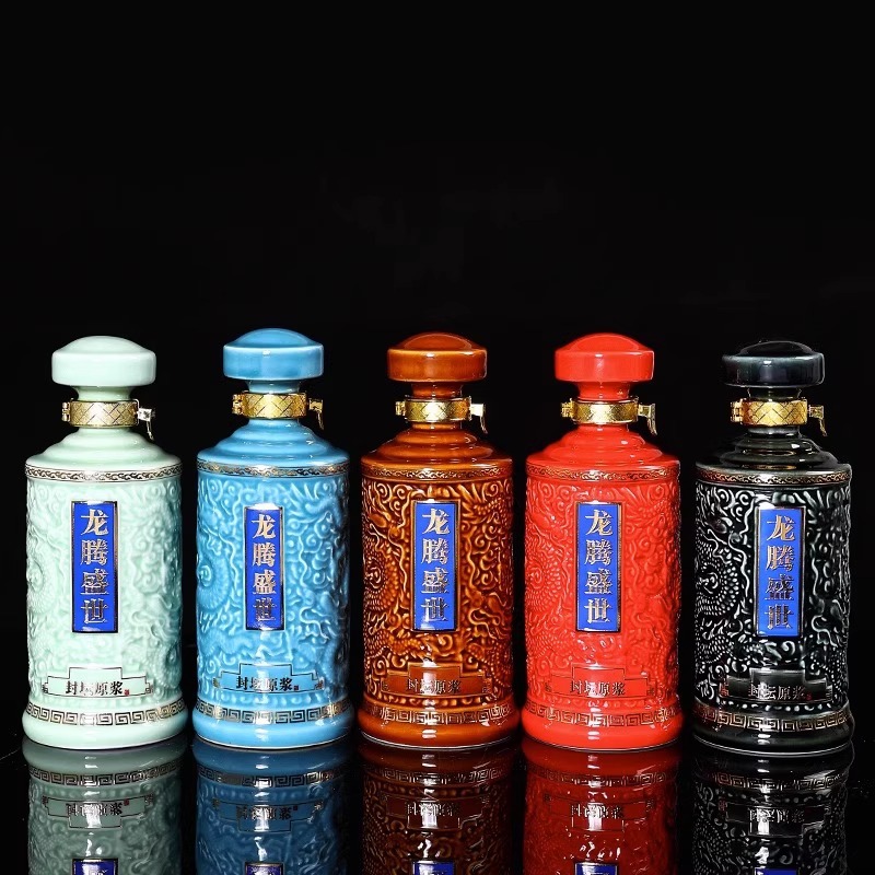 陶瓷酒瓶家用一斤装小酒壶密封白酒瓶空瓶礼盒专业泡酒酒器酒坛