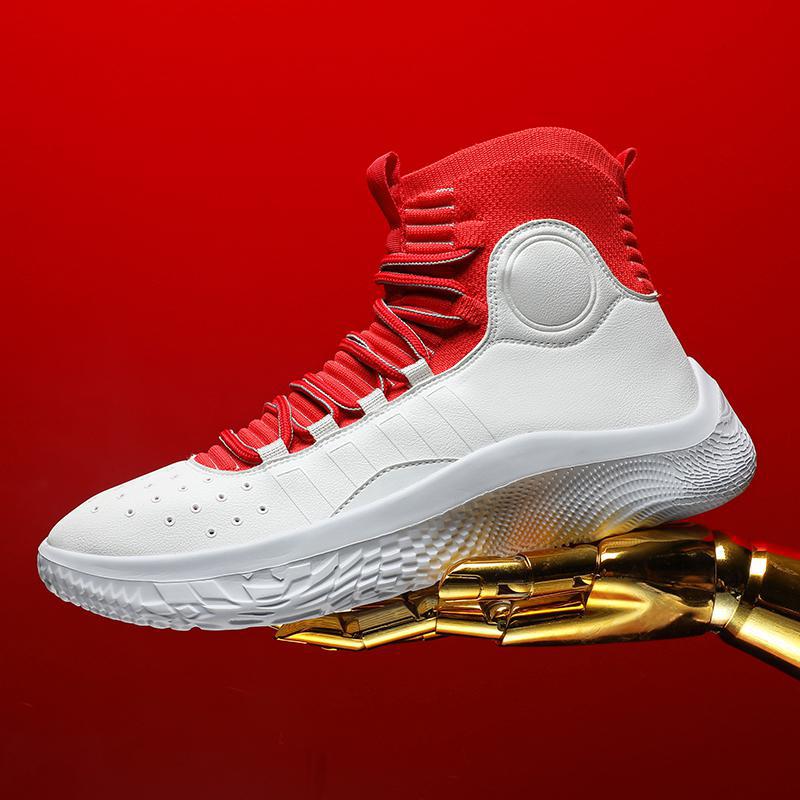 Four Seasons Fashion Trendy Shoes High Top Shoes Curry 4 Men's Basketball Shoes Feiwei Breathable High Elastic Men's Sports Shoes Four Seasons Fashion Trendy Shoes High Top Shoes Curry 4 Men's Basketball Shoes Feiwei Breathable High Elastic Men's Sports Shoes