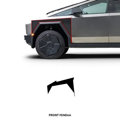 for Tesla Cyber Off-Road – Car paint protective film - single-front-leaf-board-tpu-transparent-protective-film-tesla-cybertruck