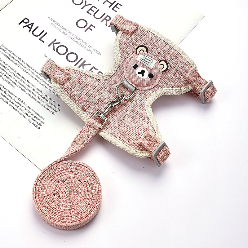 Chaleco correa de perro cachorro Teddy correa de pecho gato fuera anti-rotura gato caminando cuerda gato cadena Cadena de perro