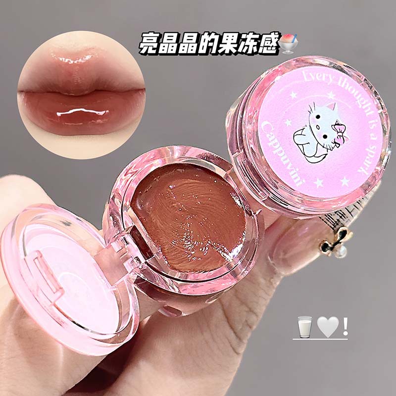 CAPPUVINI anillo de gato dulce miel de labios espejo de agua de maquillaje barato lápiz labial esmalte de maquillaje transfronterizo