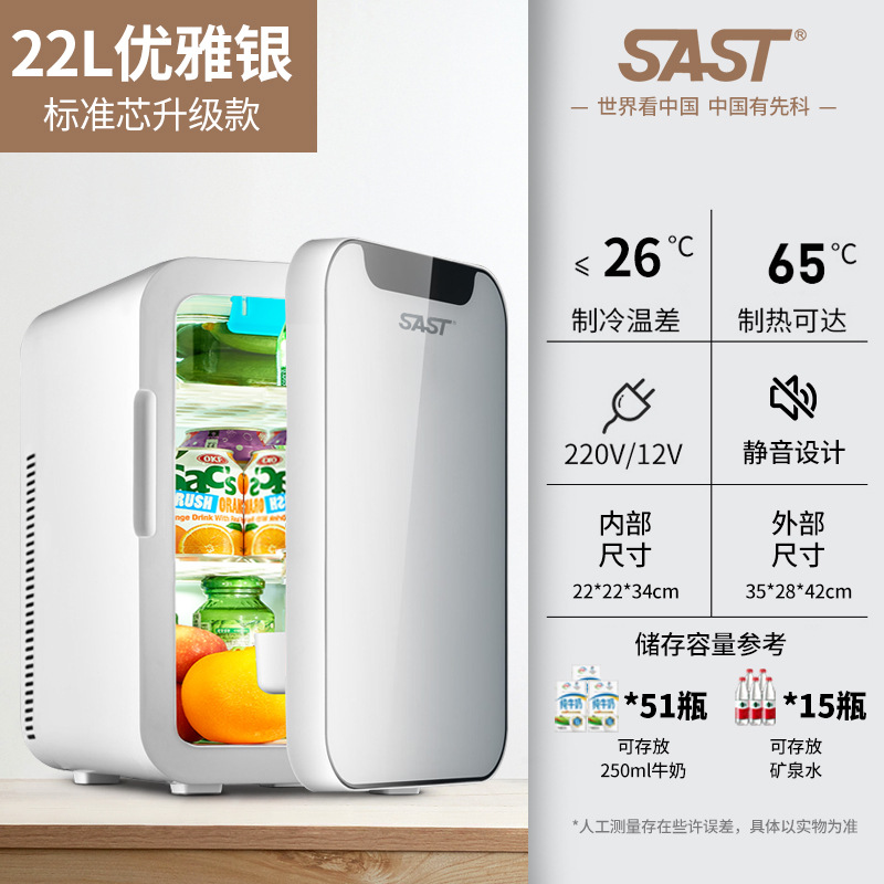 【22L】업그레이드 모델 - 유리도어 차량용 겸용 - 우아한 실버(권장)