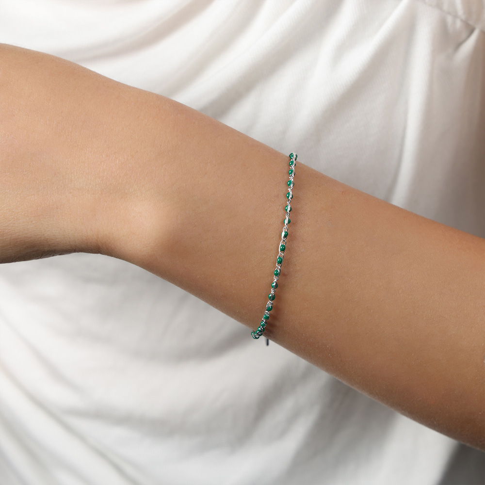 Luz de lujo personalidad nicho color eje colorido goteo collar de aceite de titanio acero todo fósforo de hadas temperamento pulsera joyería de moda para las mujeres