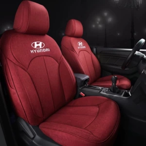 Modern Reina linen seat covers, suitable for various car models including the ix35, Elantra, and Reina, providing full coverage for car seats