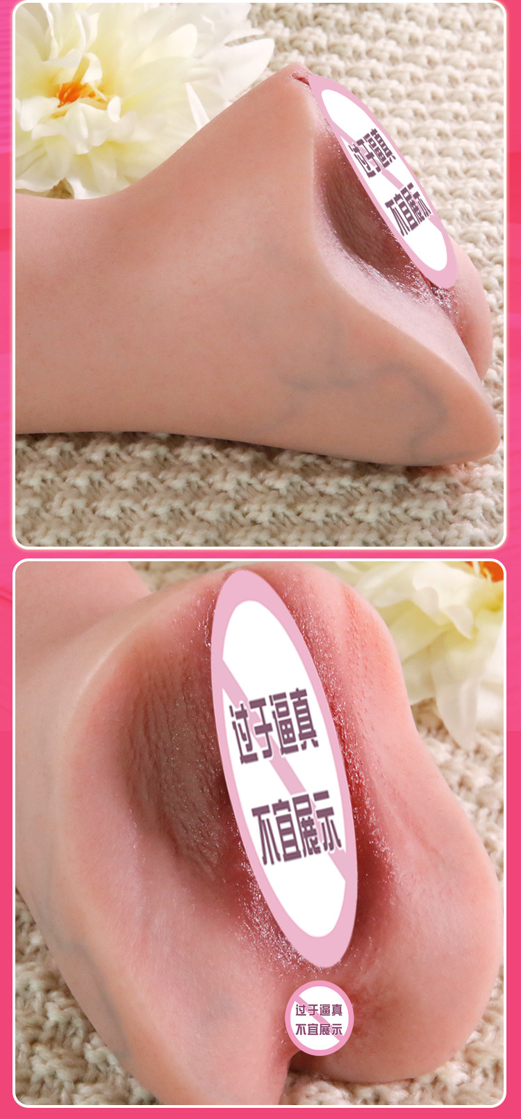 Jiuai Silicone Male Masturbator Half-Body Doll with Vaginal and Buttocks Inverted Mold, Manual Use — detail image 33