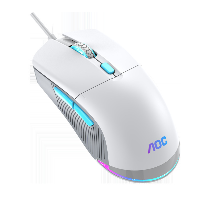 新しい卸売 AOCGM130 デスクトップコンピュータゲーム 4D 有線 USB 発光マウスオフィスゲームノートブック|undefined