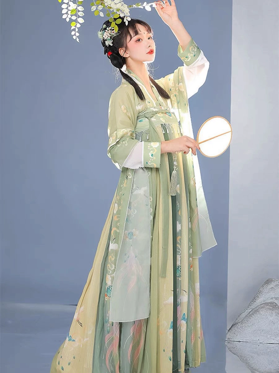 Новая оригинальная женская юбка длиной до груди в стиле династии Хань, сделанная Miaomiaotang, древний костюм женской династии Хань, супер сказочный древний стиль, повседневный стиль династии Хань