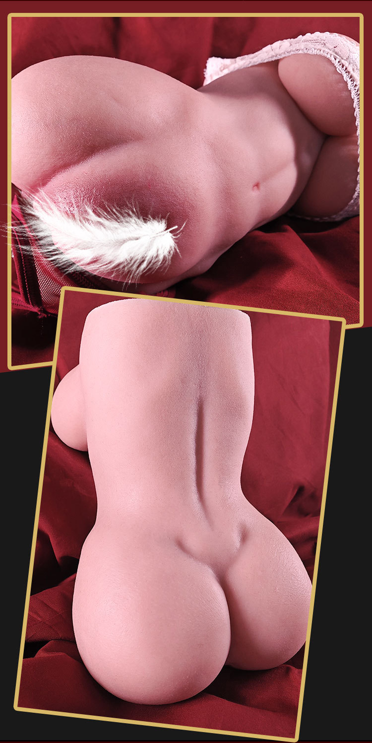 Jiuai Half-Body Male Masturbator with Insertable Channel, Liquid Silicone, Manual Use — detail image 11
