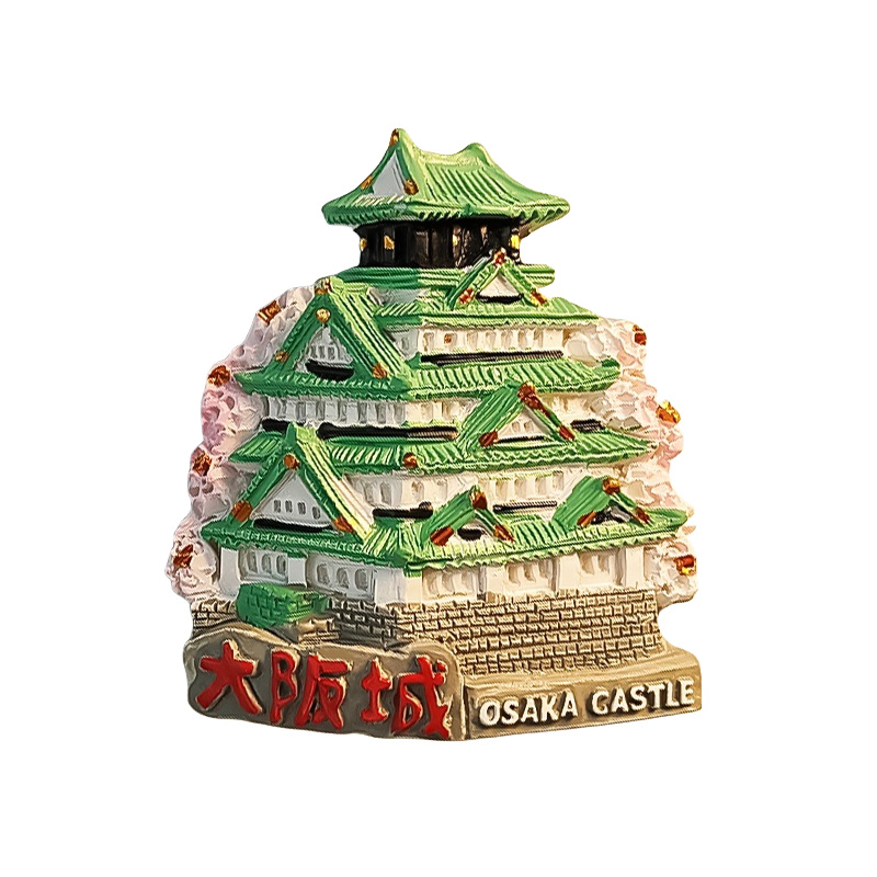 일본 오사카시 랜드마크 빌딩 톈쇼게 관광 기념 창작 3 차원 페인트된 마그네틱 냉장고 스티커 동행식