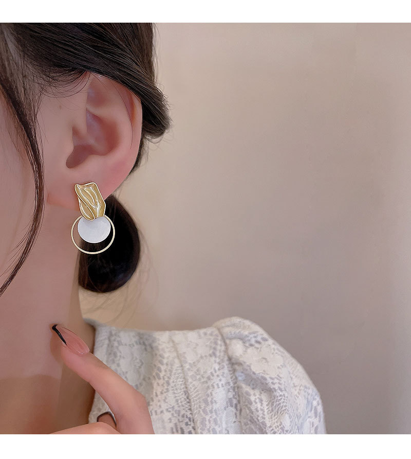 Fashion Round Alloy Plating Women's Drop Earrings 1 Pair display picture 1