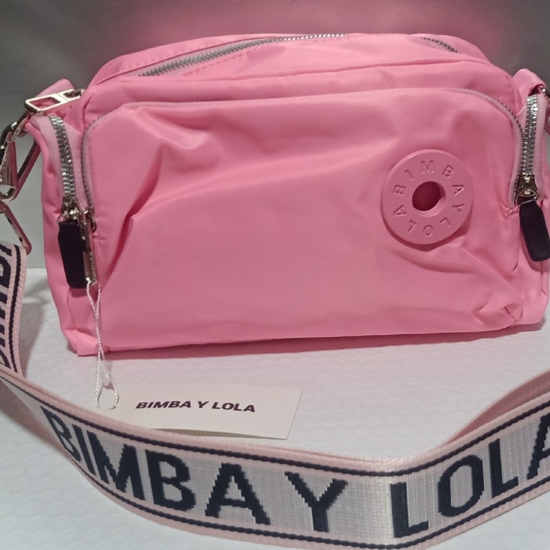 El Comercio exterior español Bemba bolsa BIMBA Y LOLA tela de nylon color sólido de las mujeres bolsa de hombro bolsa de mensajero del hombro
