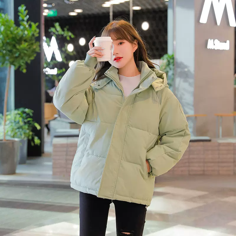 爆款棉衣女外套2023新款面包服棉袄冬装韩版宽松加厚短款连帽棉服