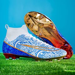 High-top new football shoes, long spikes, broken spikes, professional training shoes, campus sports football shoes, men's soccer shoes