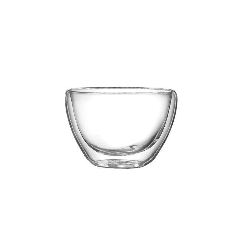 Vidrio de borosilicato tazón de doble capa aislado vidrio transparente cocina tazón de fideos instantáneos ensalada de frutas y verduras tazón hogar