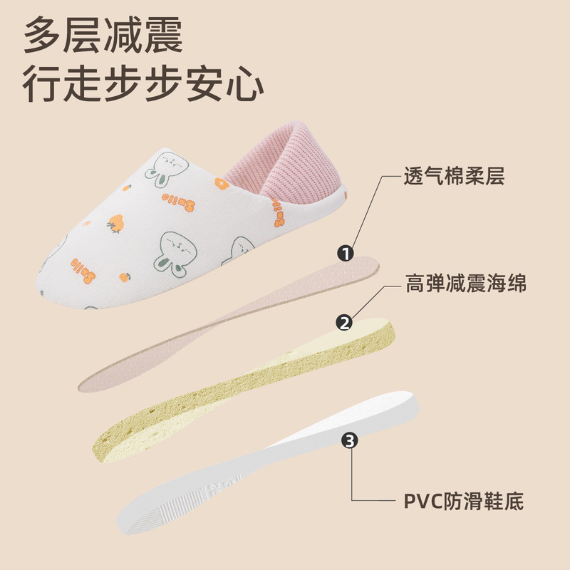 月子靴秋冬包と11月10日滑り止め軟底産後厚い底産婦綿スリッパ女性冬綿靴|undefined